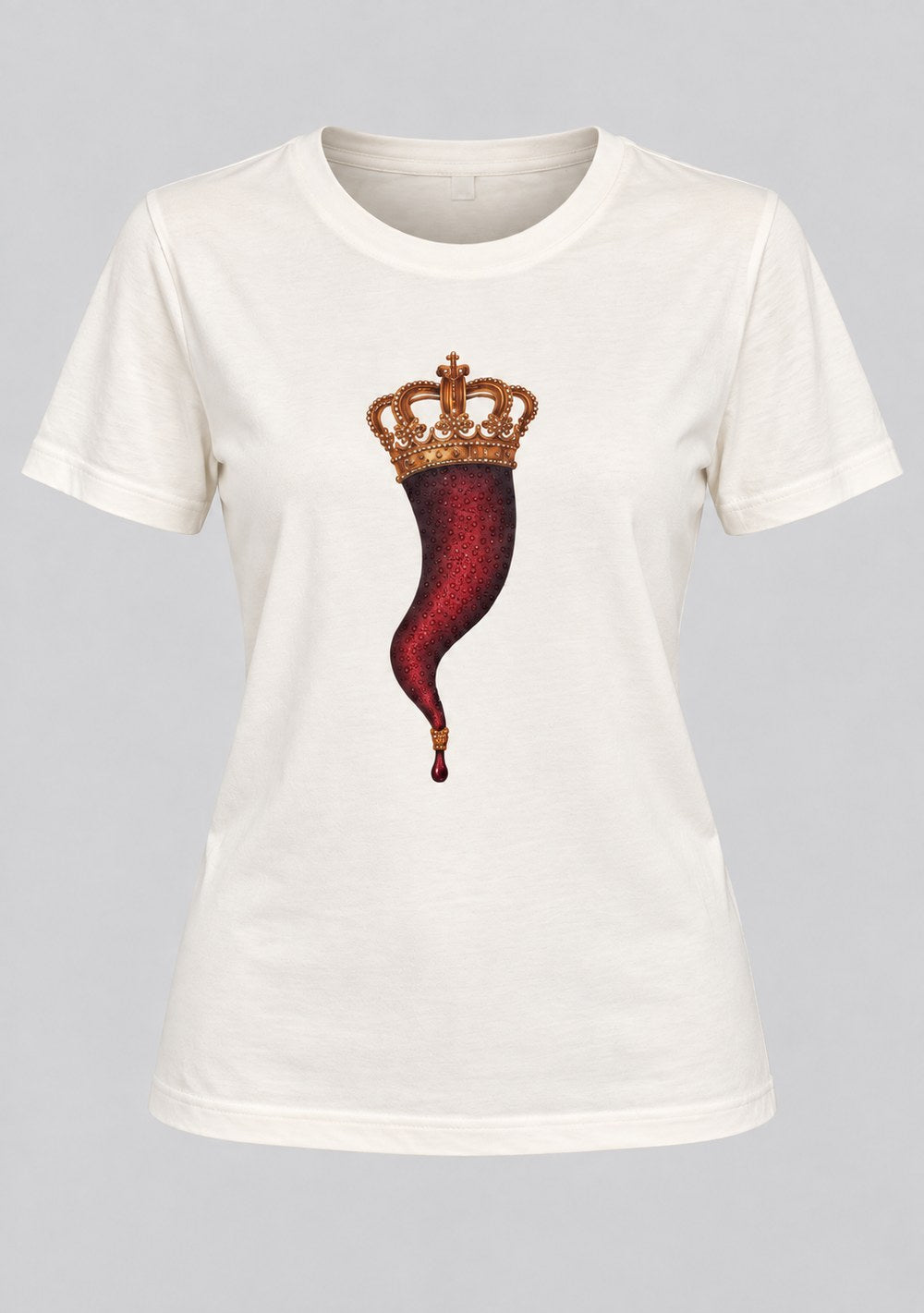T-Shirt Regular "Corno Baratto" da donna in colore coccio, vista alternativa 2