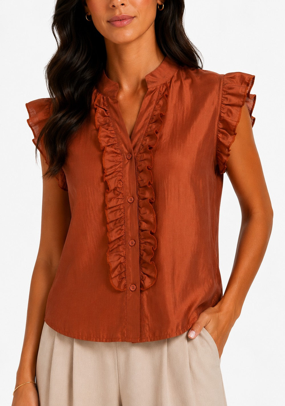 Camicia Smanicata Rouches
