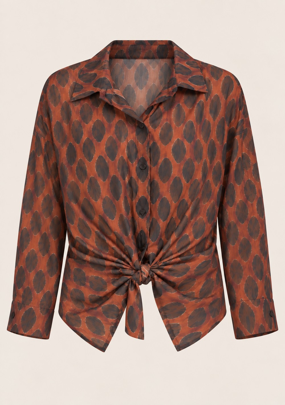 Camicia Nodo da donna in colore coccio, vista alternativa 4