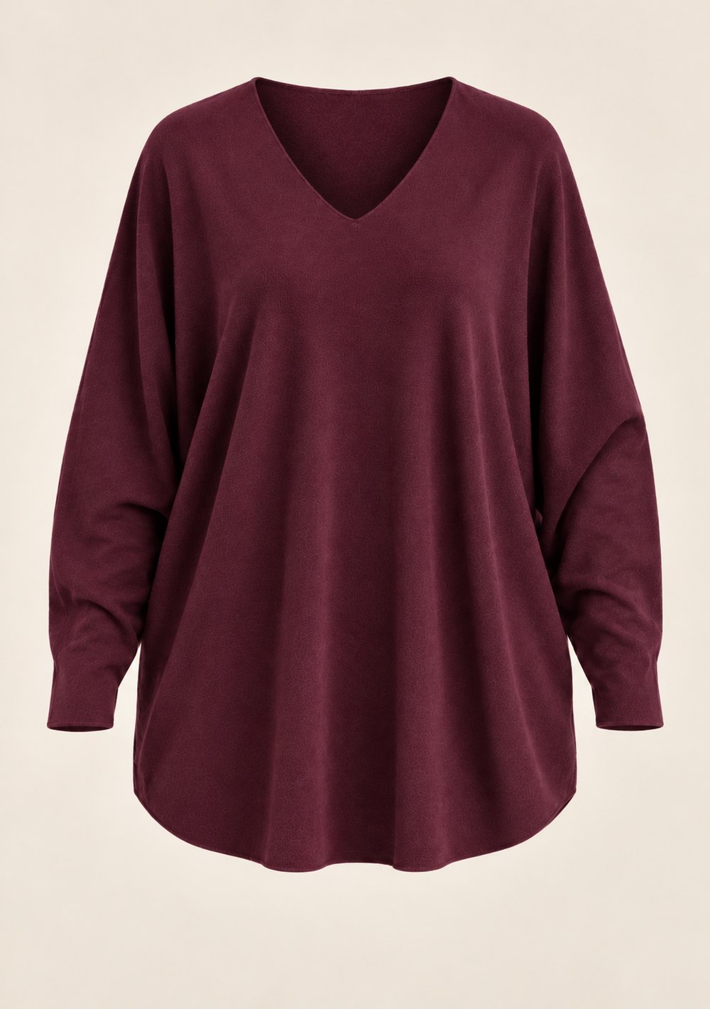 Maglia Scollo a V con Spacchi da donna in colore vino, vista alternativa 4