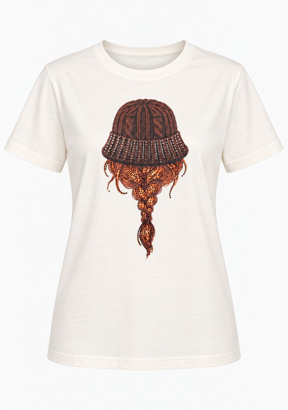 T-Shirt Regular "Berretto Capelli"