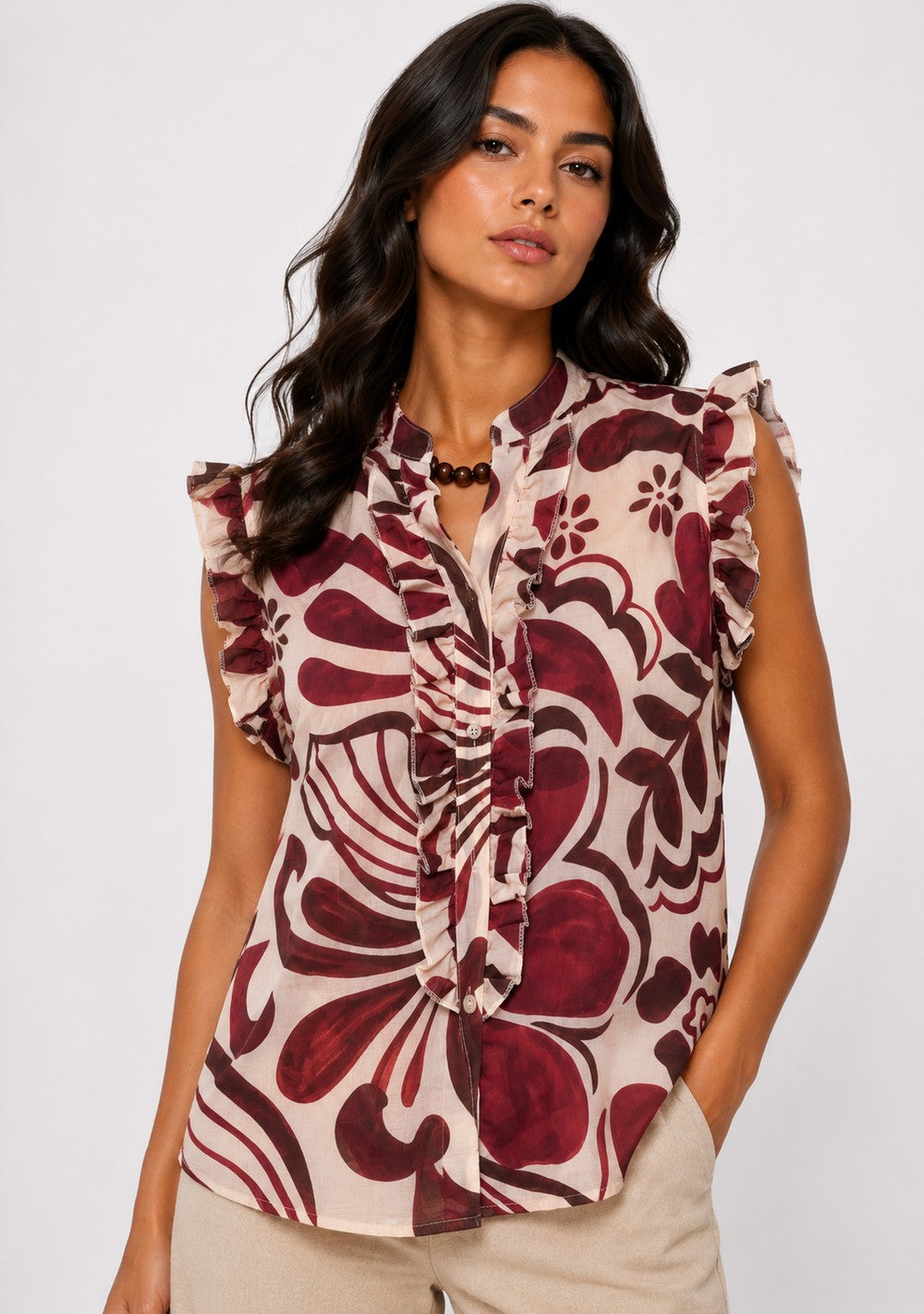 Camicia Smanicata Rouches