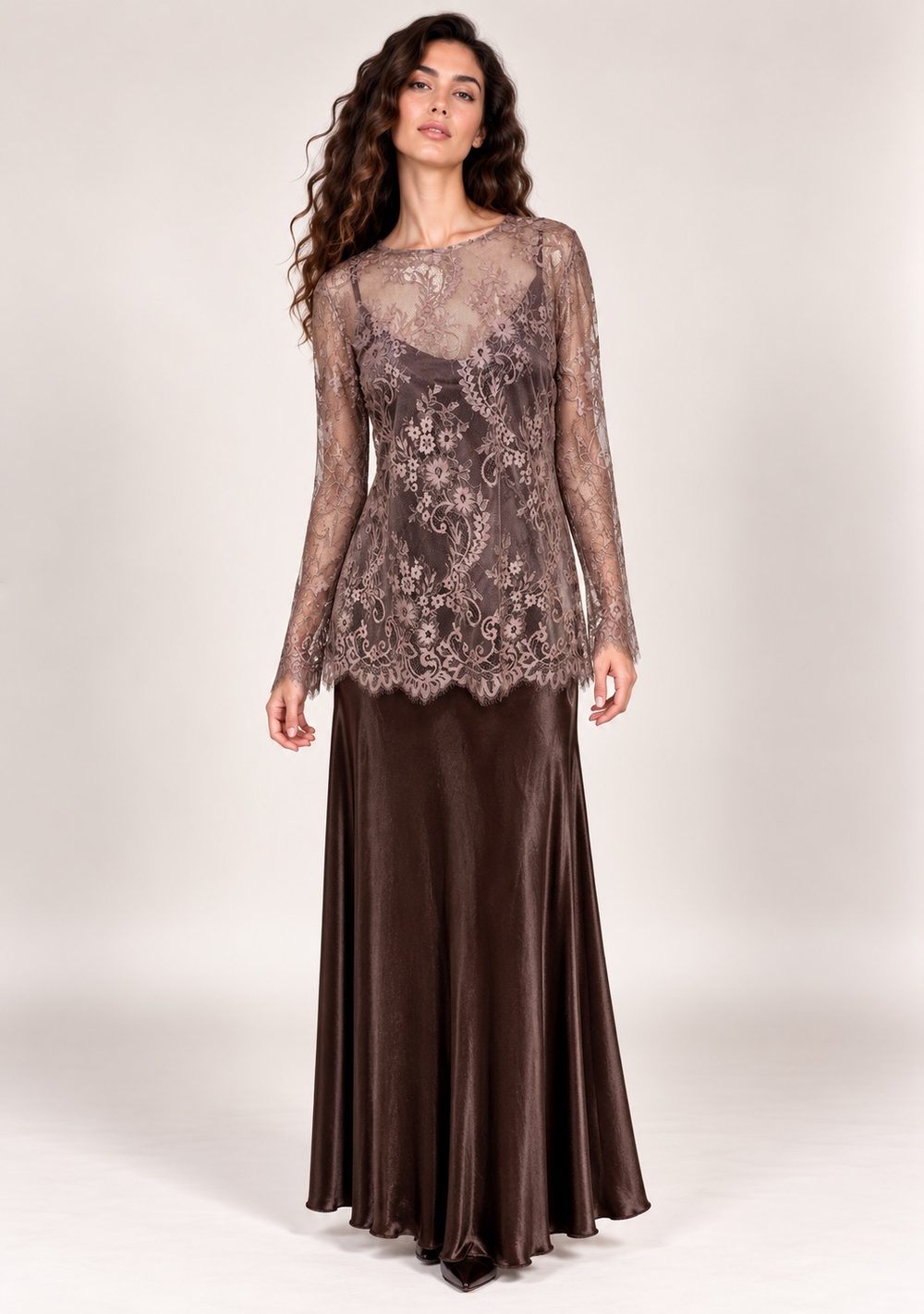 Maglia Merletto da donna in colore moro