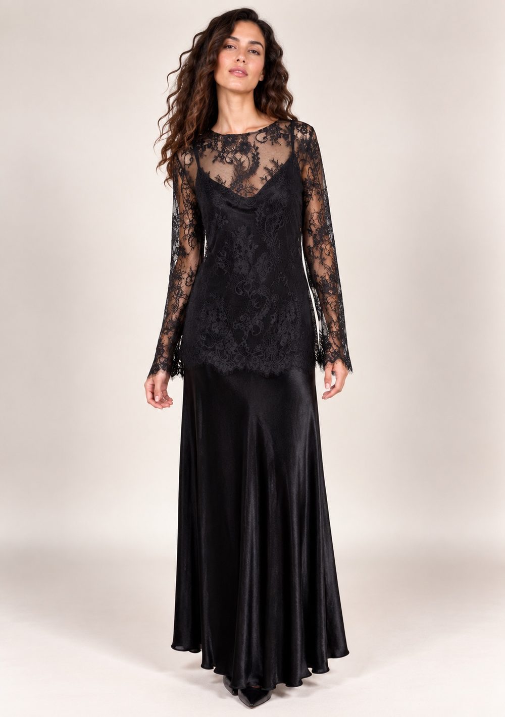 Maglia Merletto da donna in colore nero