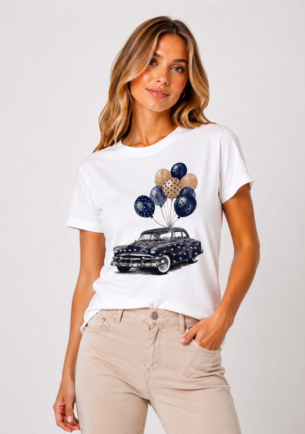 T-Shirt Slim "Auto Borchie"