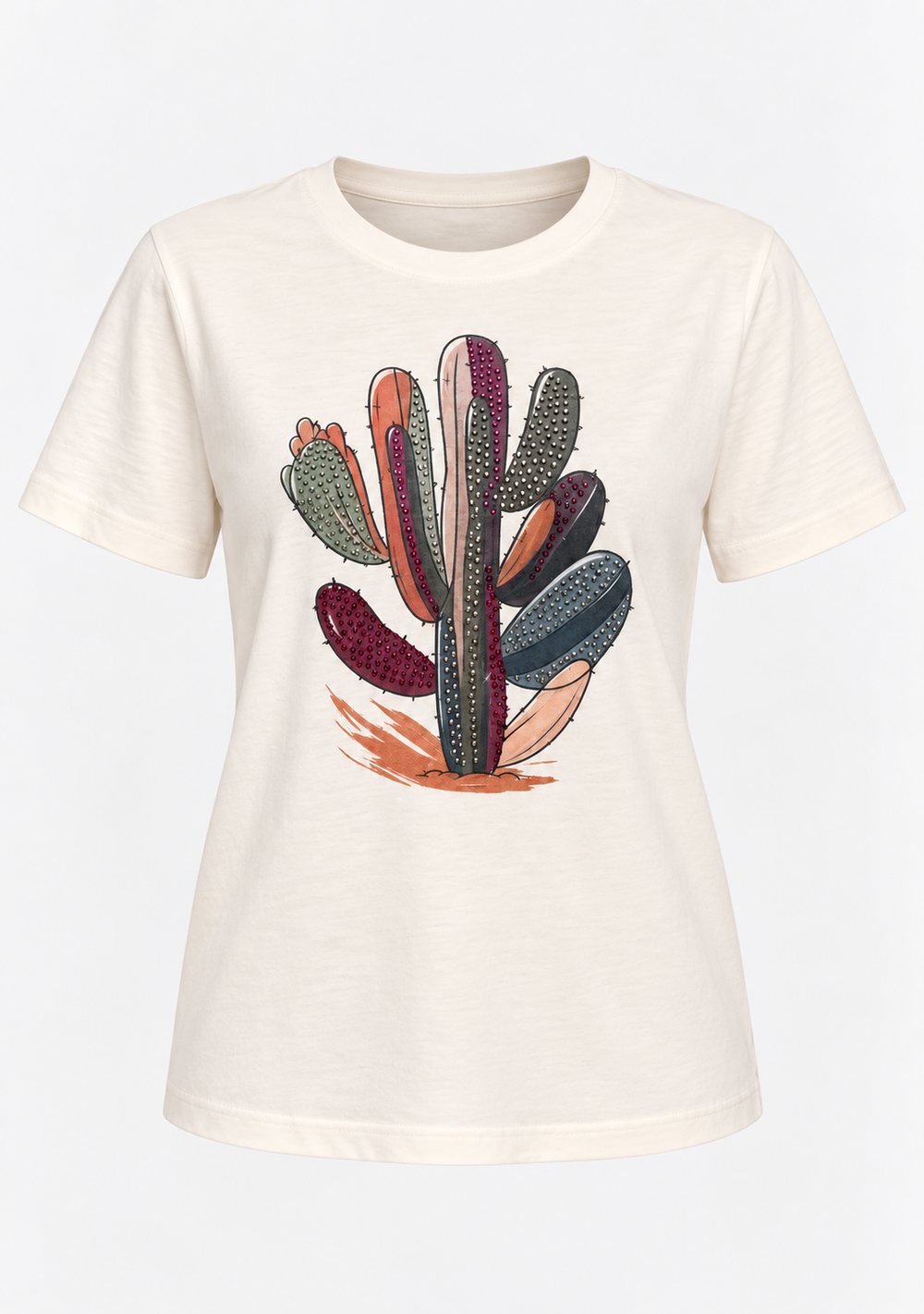 T-Shirt Regular "Cactus" da donna in colore vari, vista alternativa 2
