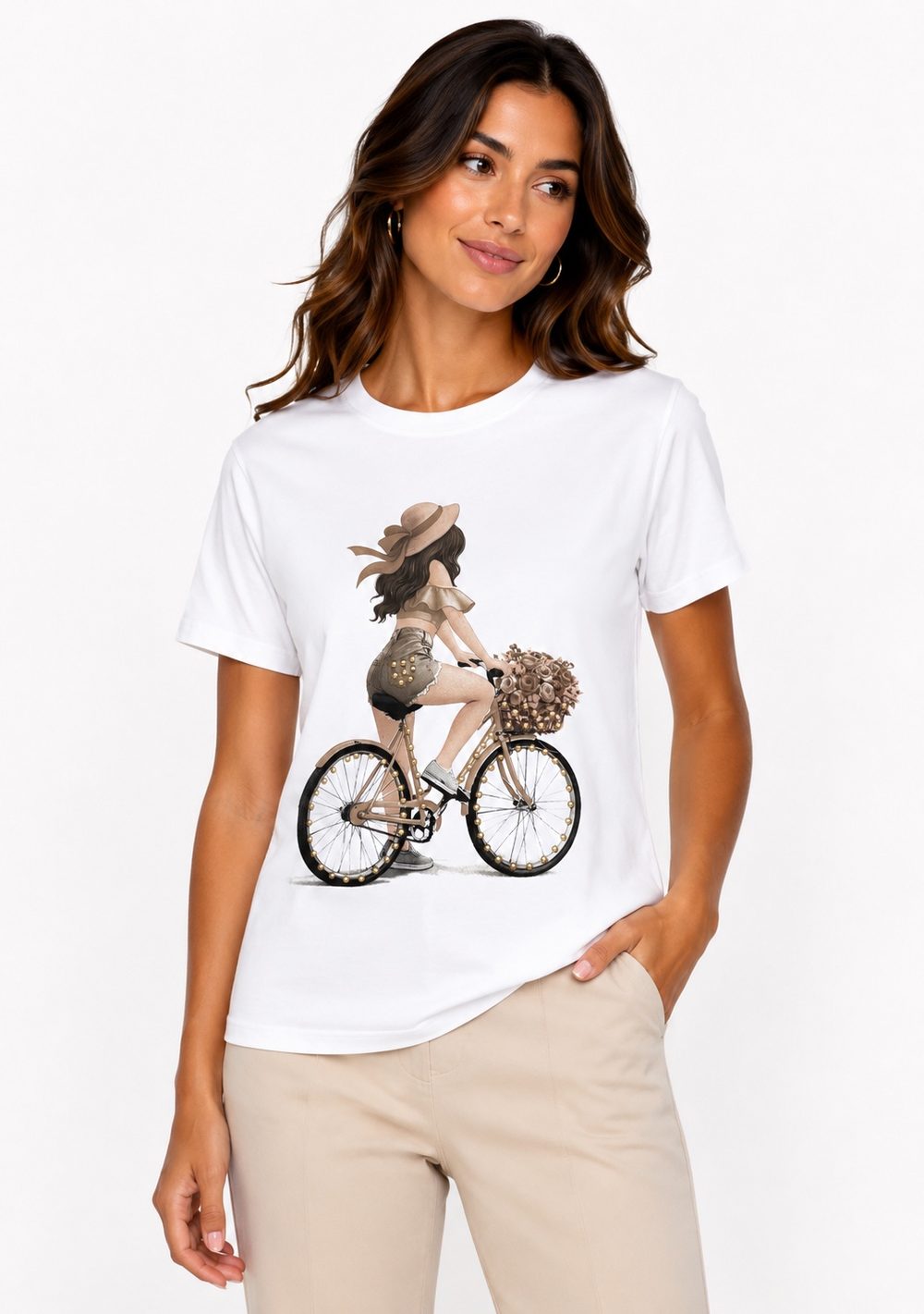 T-Shirt Slim "Bici Borchie"