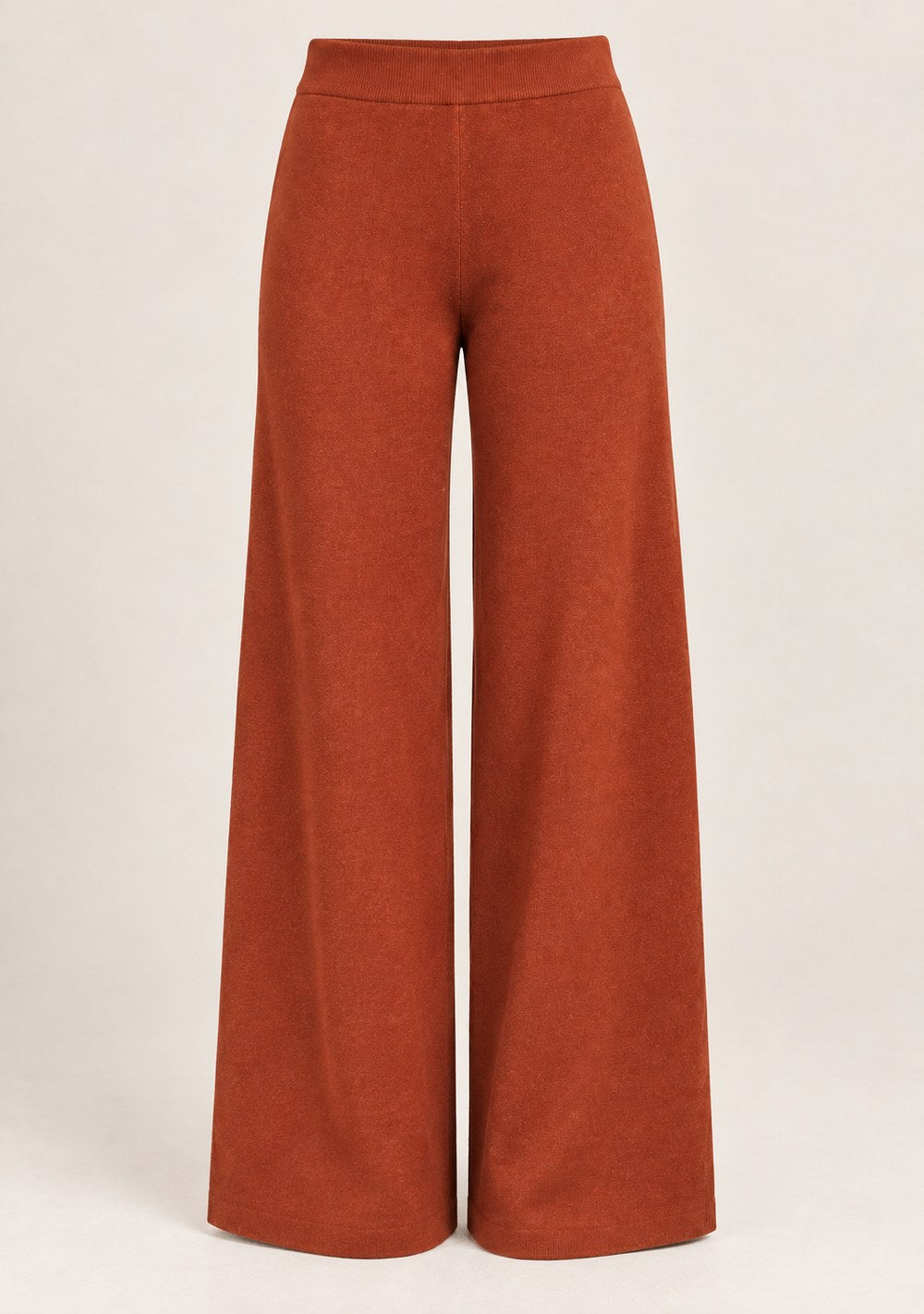 Pantaloni Palazzo da donna in colore coccio, vista alternativa 2