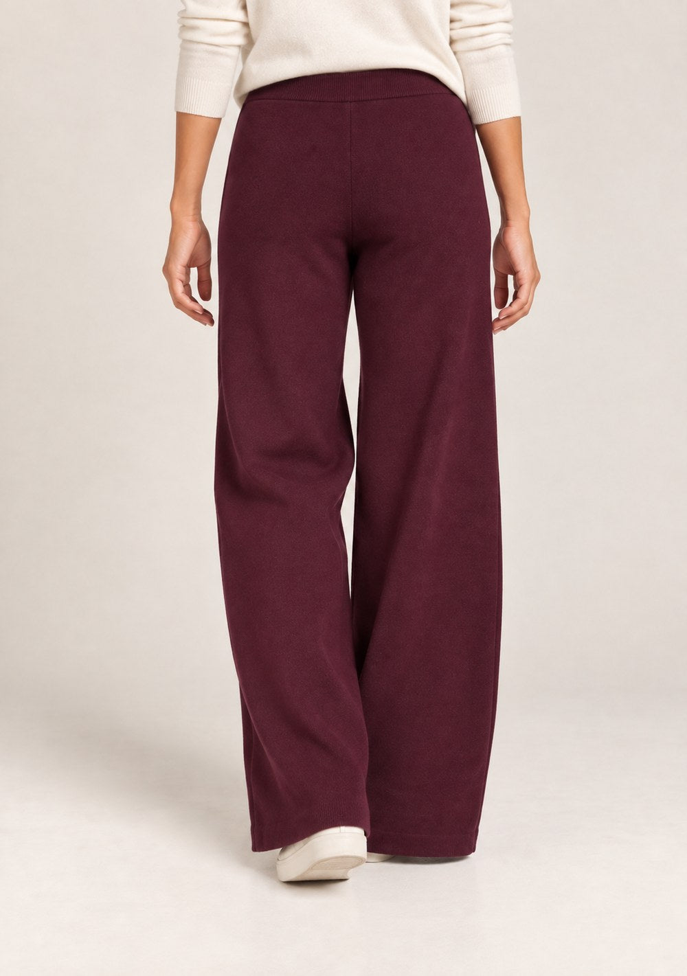 Pantaloni Palazzo da donna in colore vino, vista alternativa 2