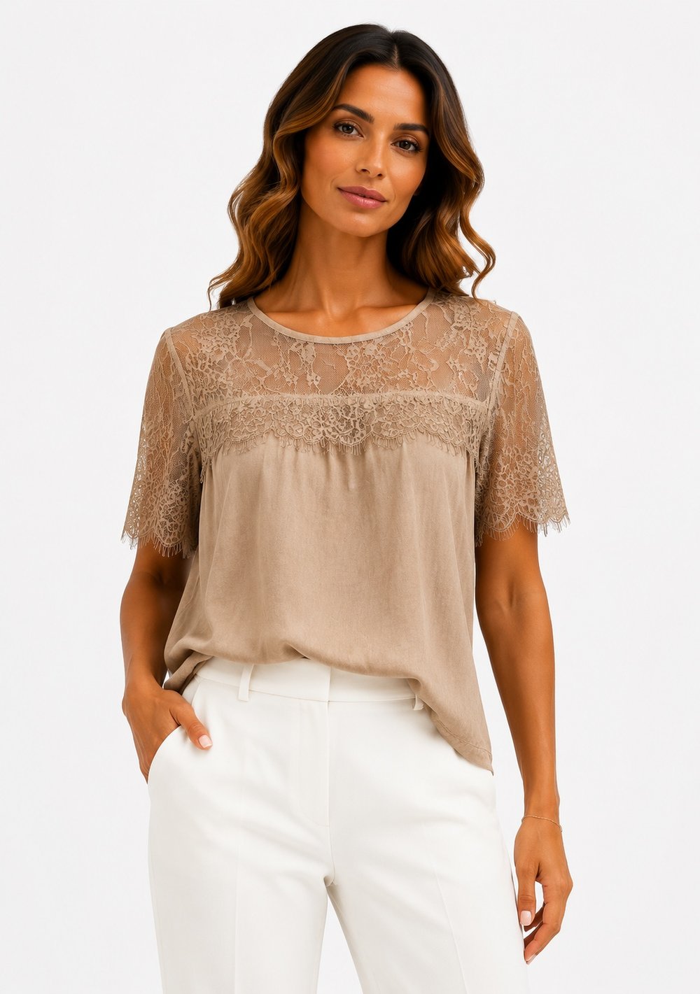Maglia in Pizzo e Raso