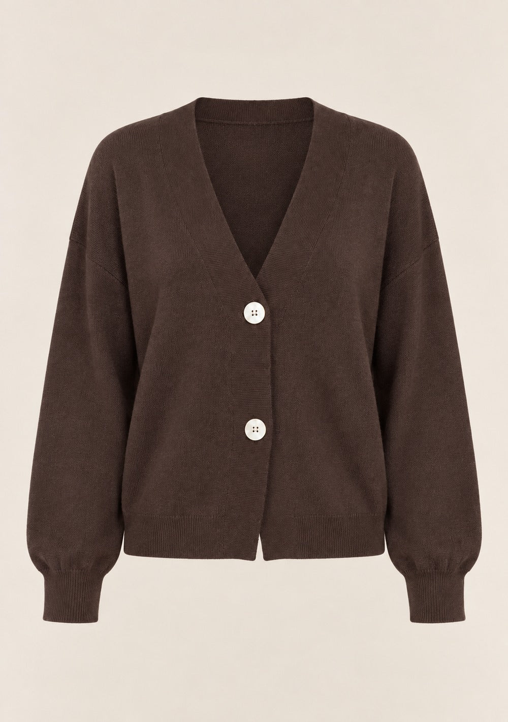 Cardigan 2 Bottoni Integrale da donna in colore moro, vista alternativa 4
