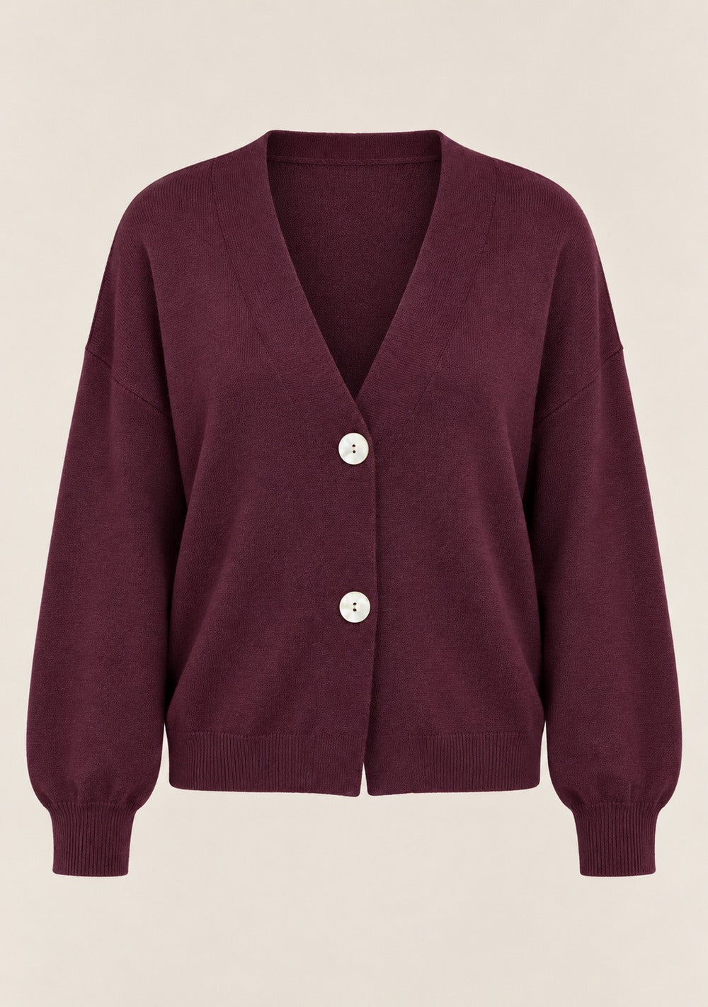 Cardigan 2 Bottoni Integrale da donna in colore vino, vista alternativa 5