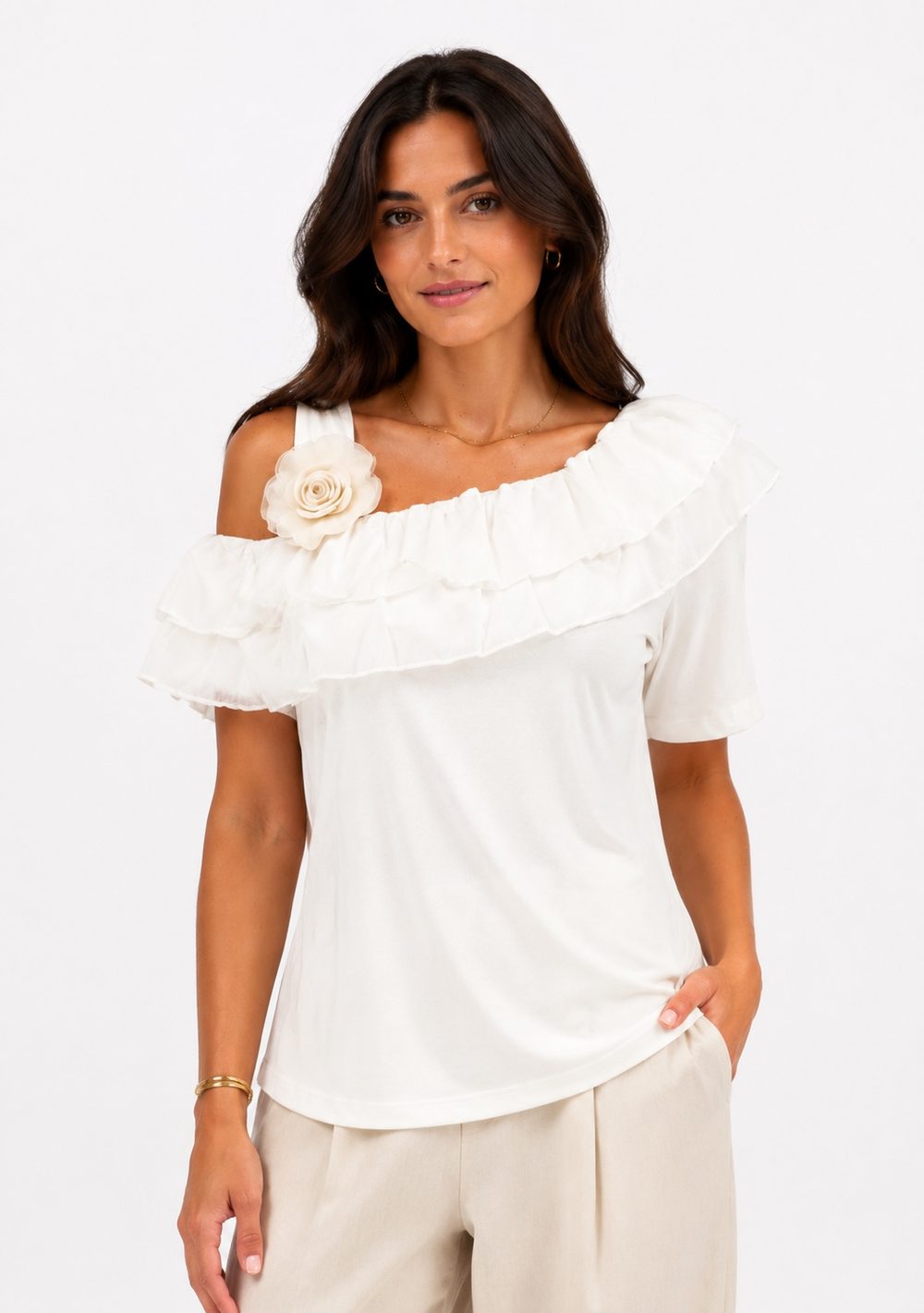 Top Monospalla con Fiore