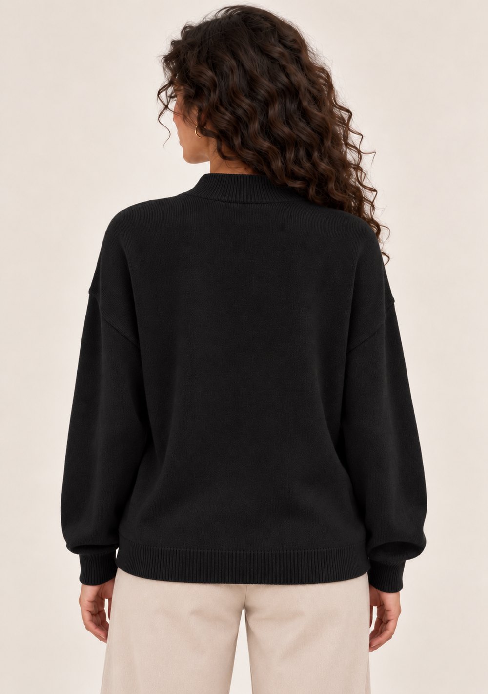 Cardigan 2 Bottoni con Tasche da donna in colore nero, vista alternativa 3