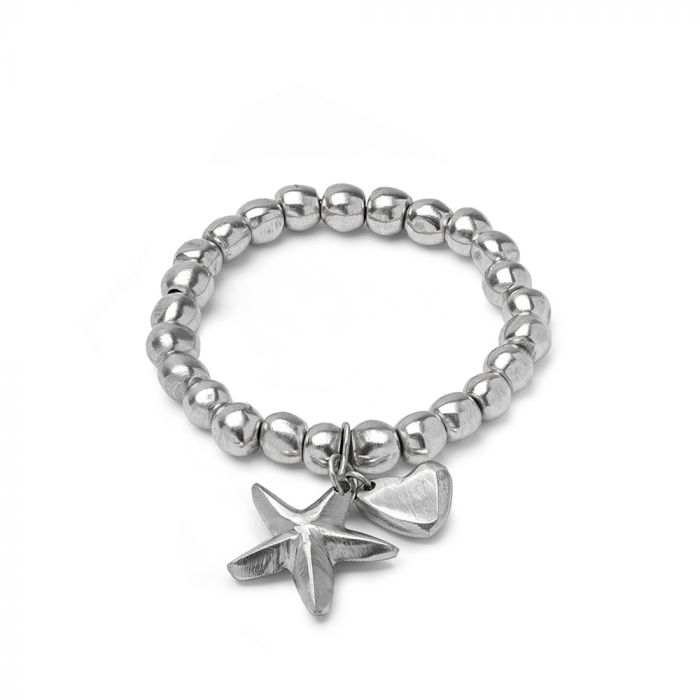 BRACELET ELASTIQUE BOULE ANNEXE ETOILE MARINE