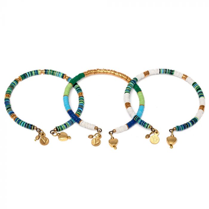 3 BANGLE APERTI MINI PAILLETTES