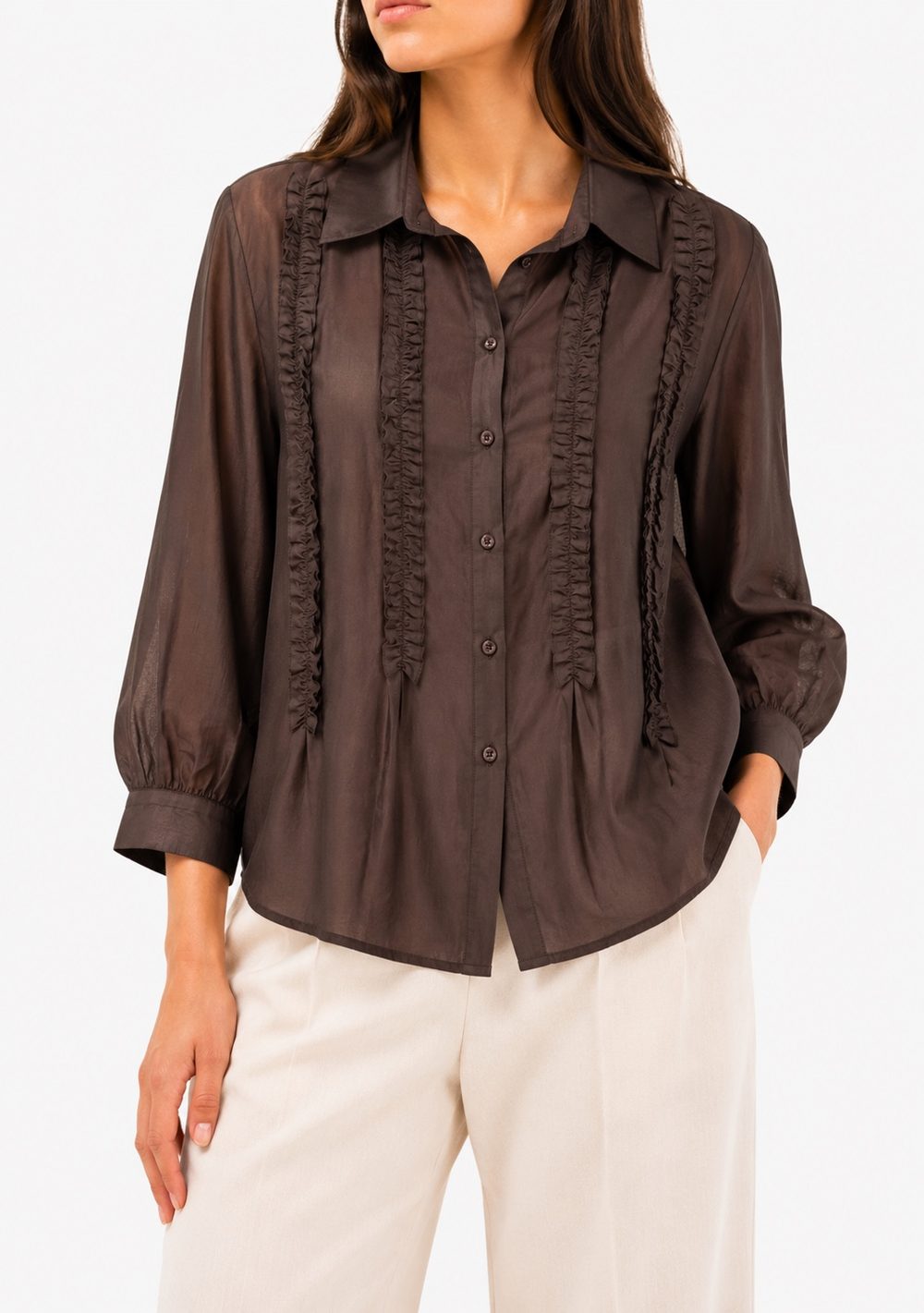 Camicia con Rouches