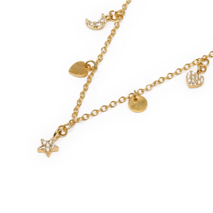 GIROCOLLO CHARMS CUORE/STELLA/LUNA