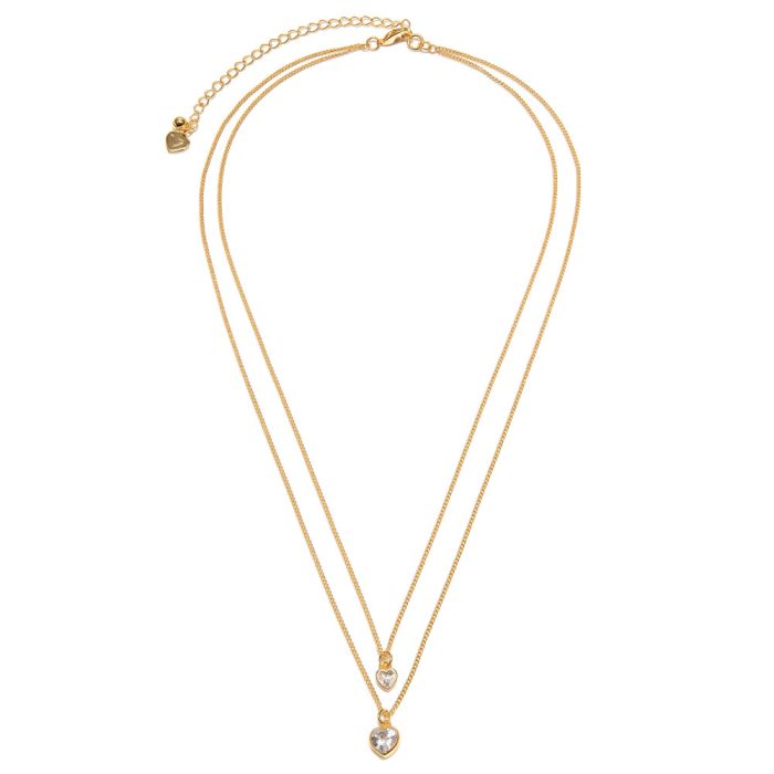 COLLANA 2 CATENE PUNTI LUCE CUORE