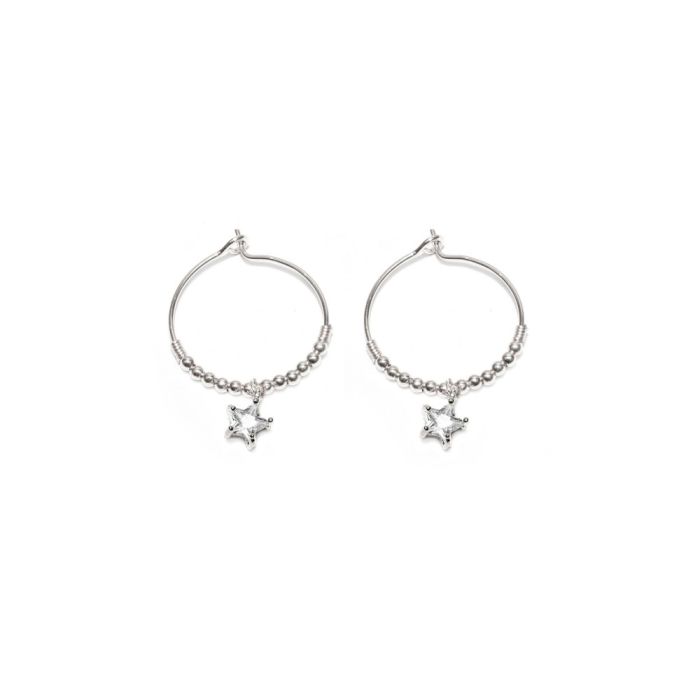 ORECCHINI CERCHI MICRO FILO STELLA