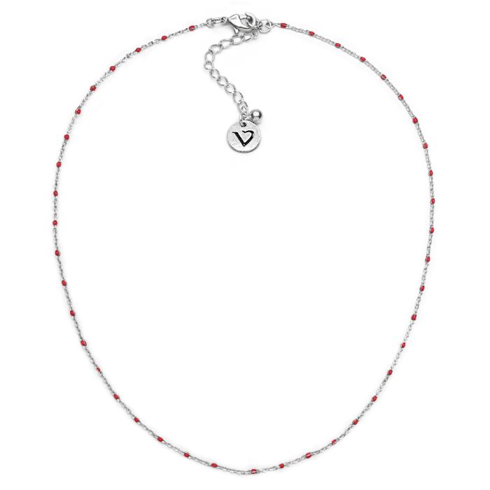 GIROCOLLO CATENA PERLINE ROSSE