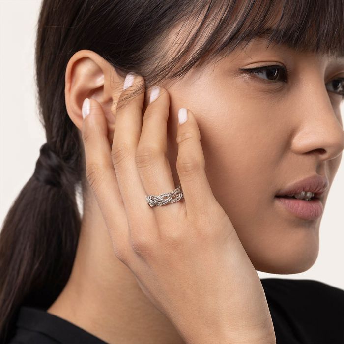 ANELLO FILO TRECCIA