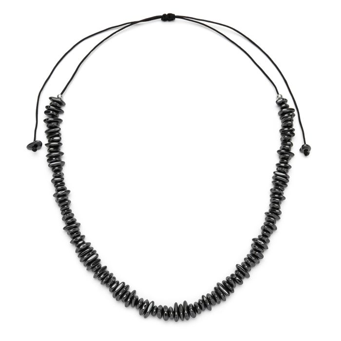 COLLANA REGOLABILE CIOTTOLI (FILO NERO)