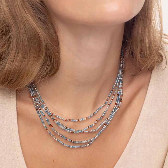 COLLANA PERLINE MULTIFILI