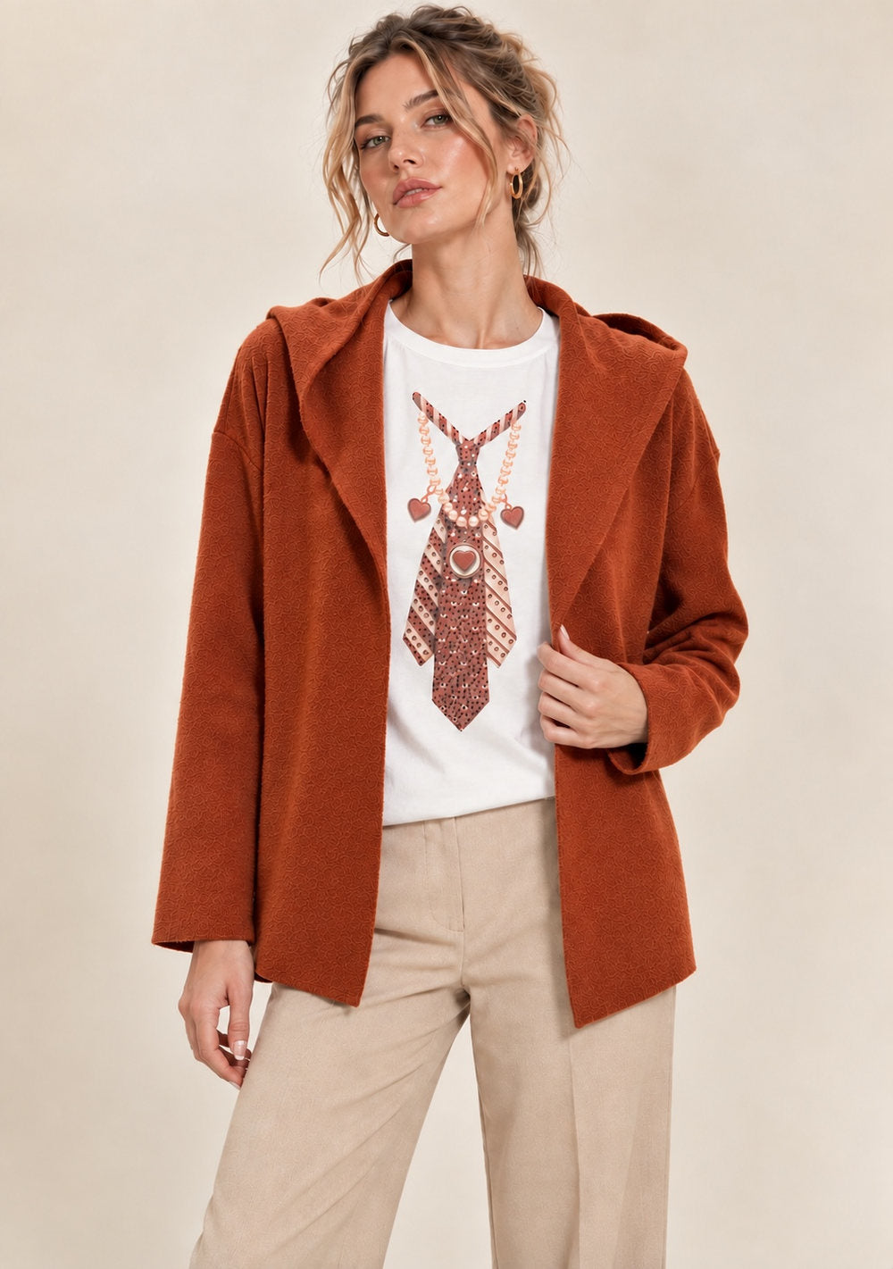 Cardigan con Cappuccio