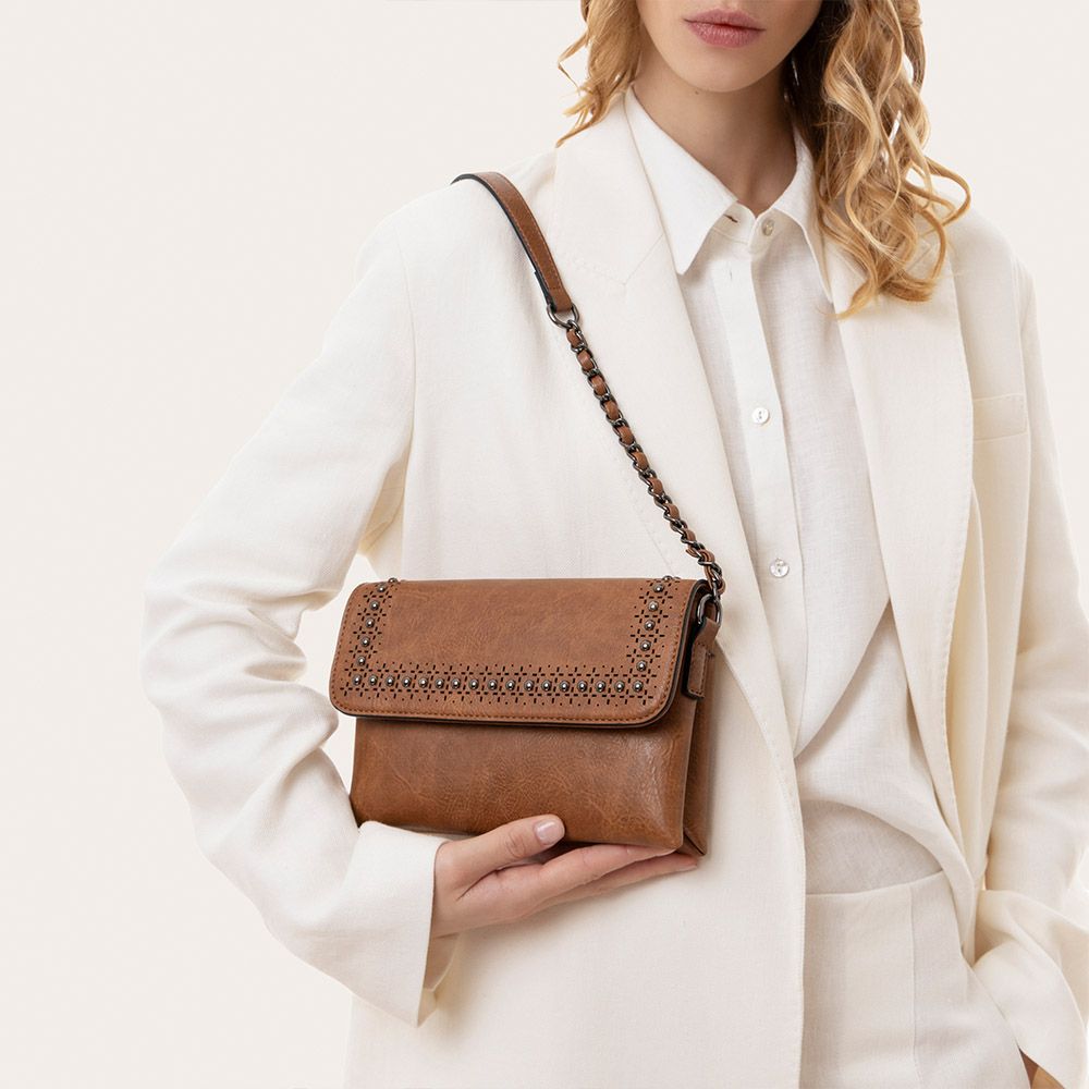 FLAP BAG BROWN