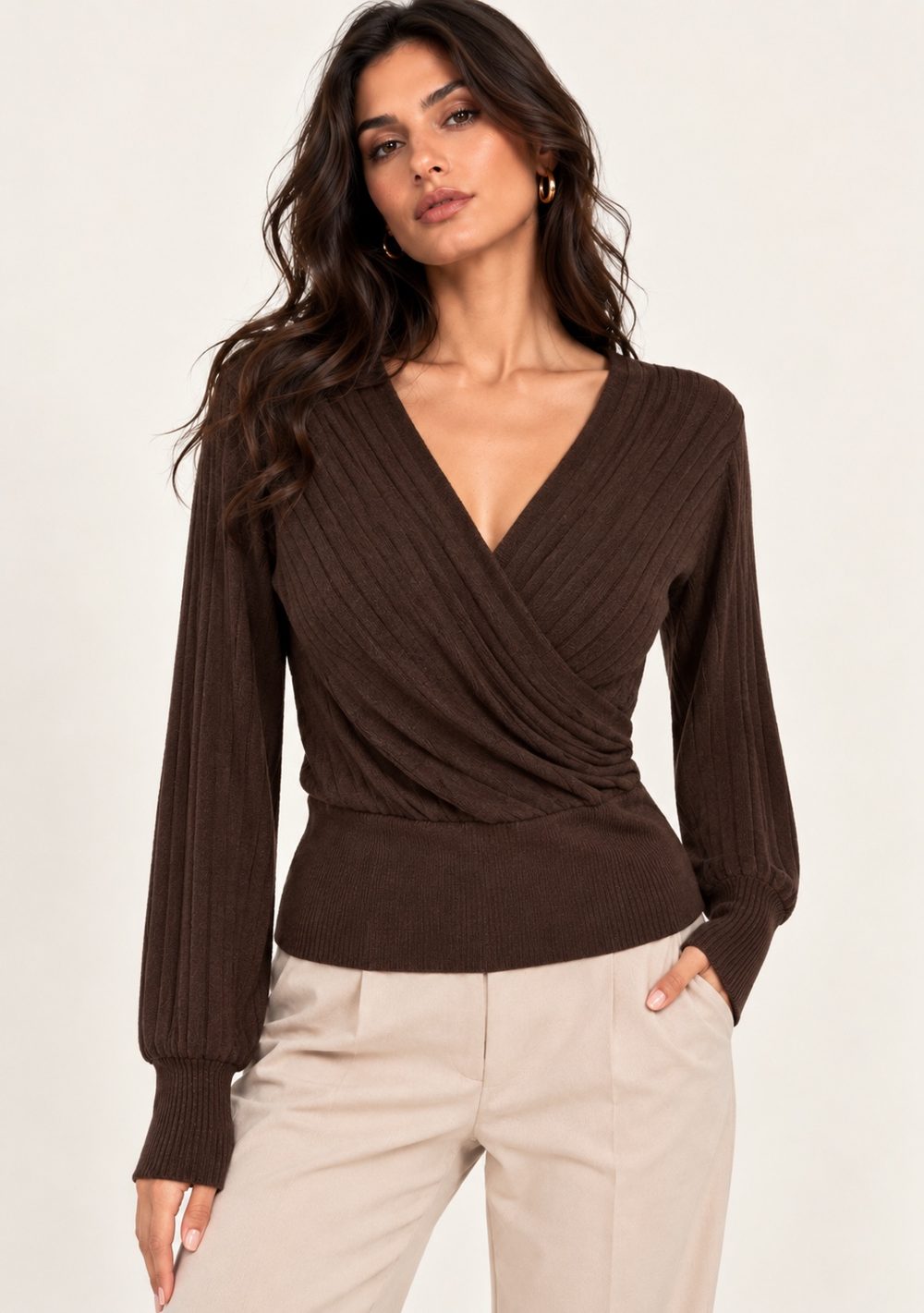 Maglia Scollo Incrocio Bustino