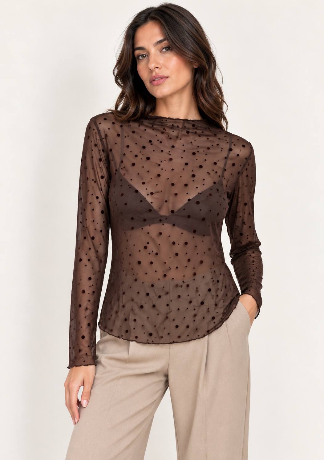 Maglia Collo Cratere Pois