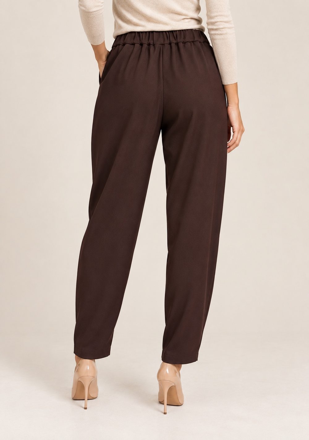 Pantaloni Tapered con Elastico