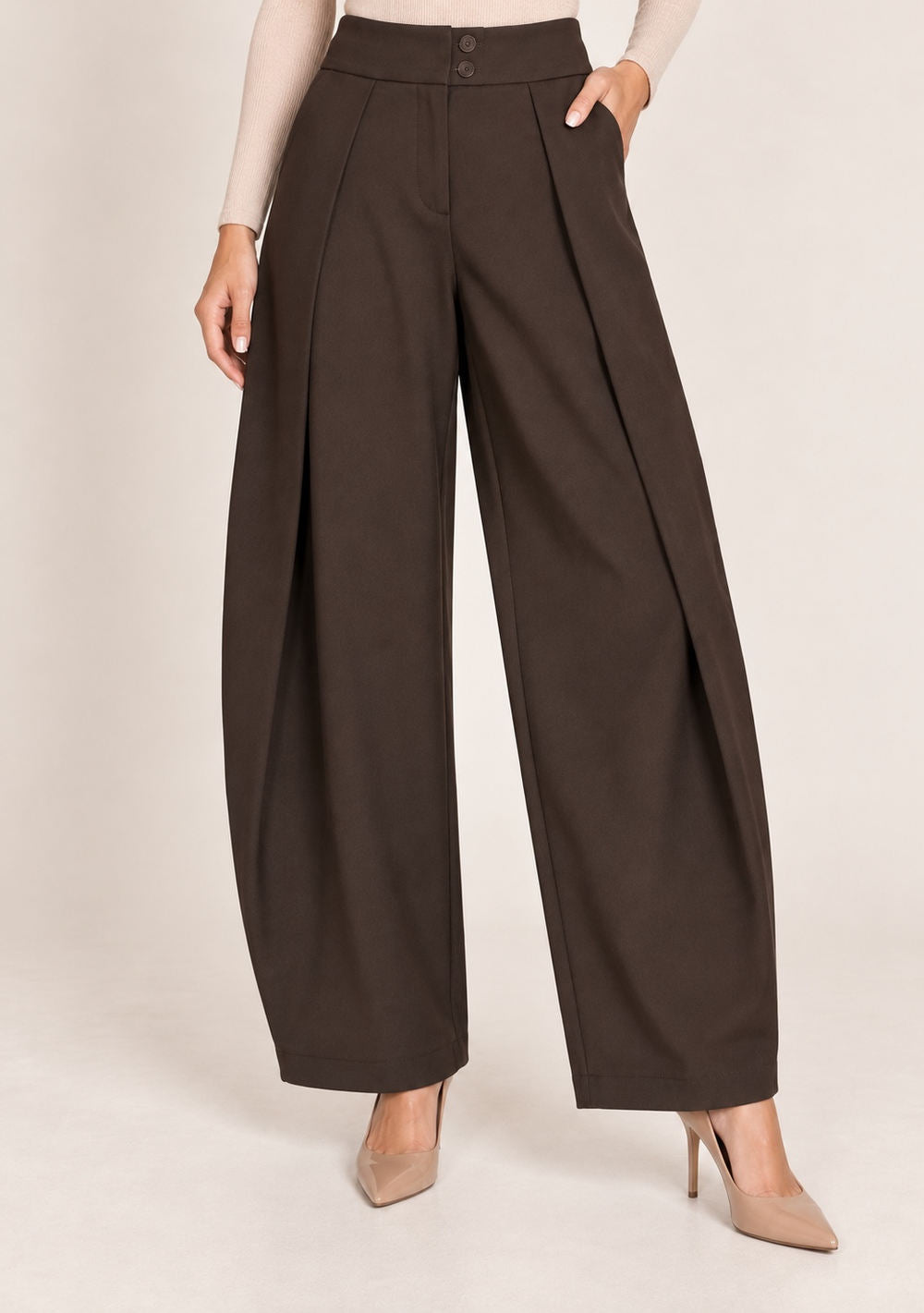 Pantaloni Balloon con Pinces