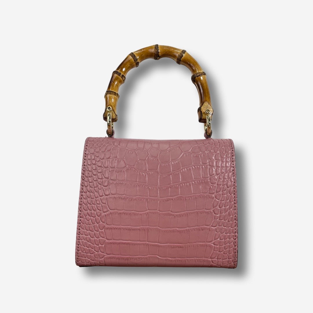 Borsa GRACE in vera pelle - Rosa