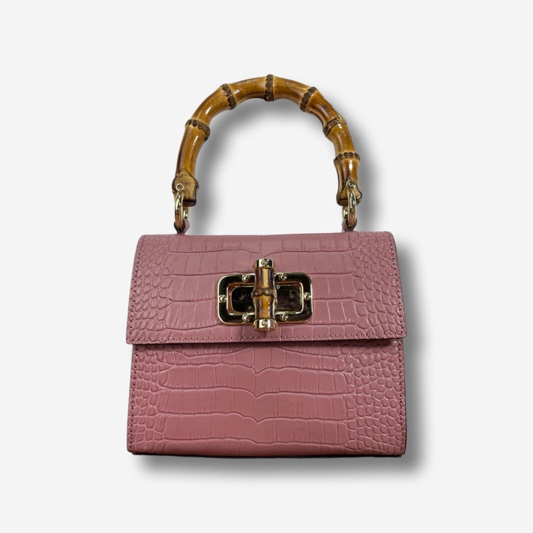 Borsa GRACE in vera pelle - Rosa