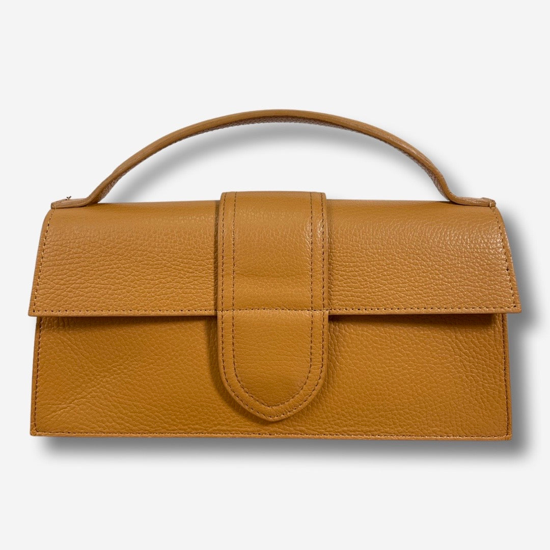 Borsa JASMINE in vera pelle - Cuoio Chiaro