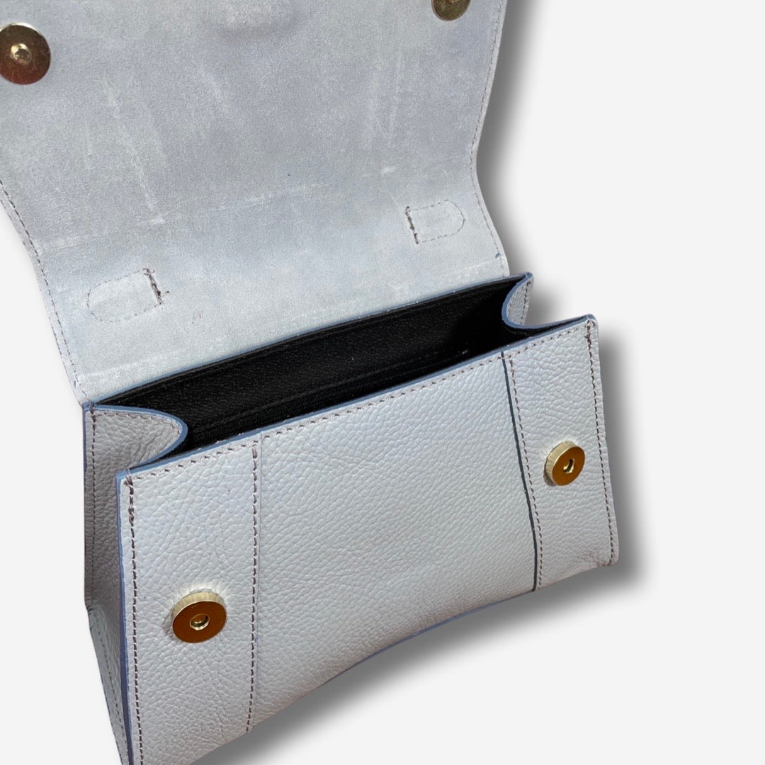 Borsa JULIET in vera pelle - Cielo