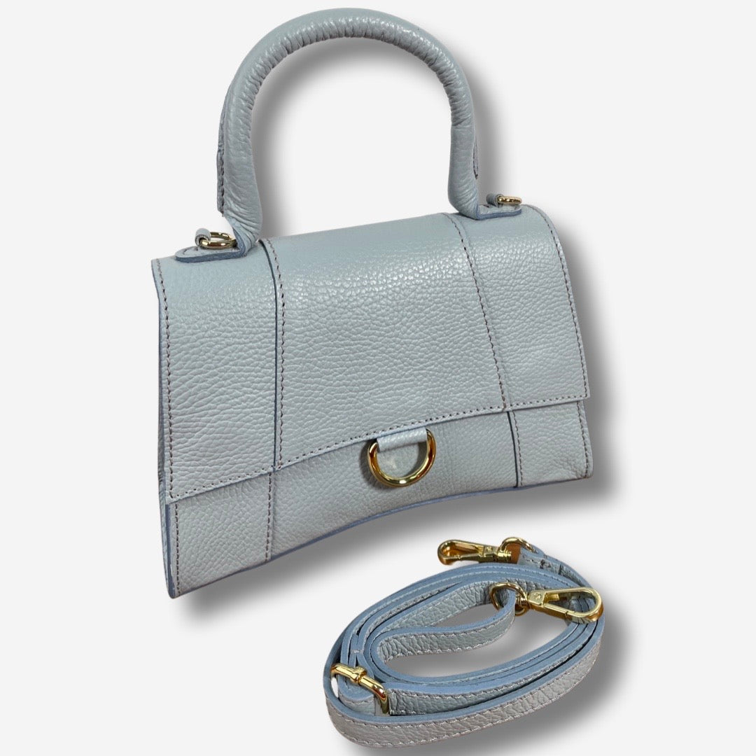 Borsa JULIET in vera pelle - Cielo