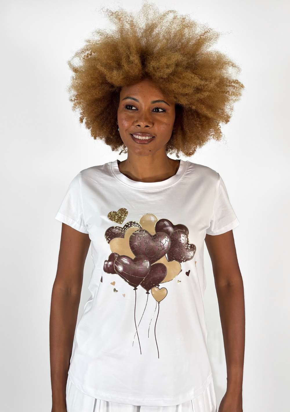 T-Shirt Slim "Cuori Palloncino"