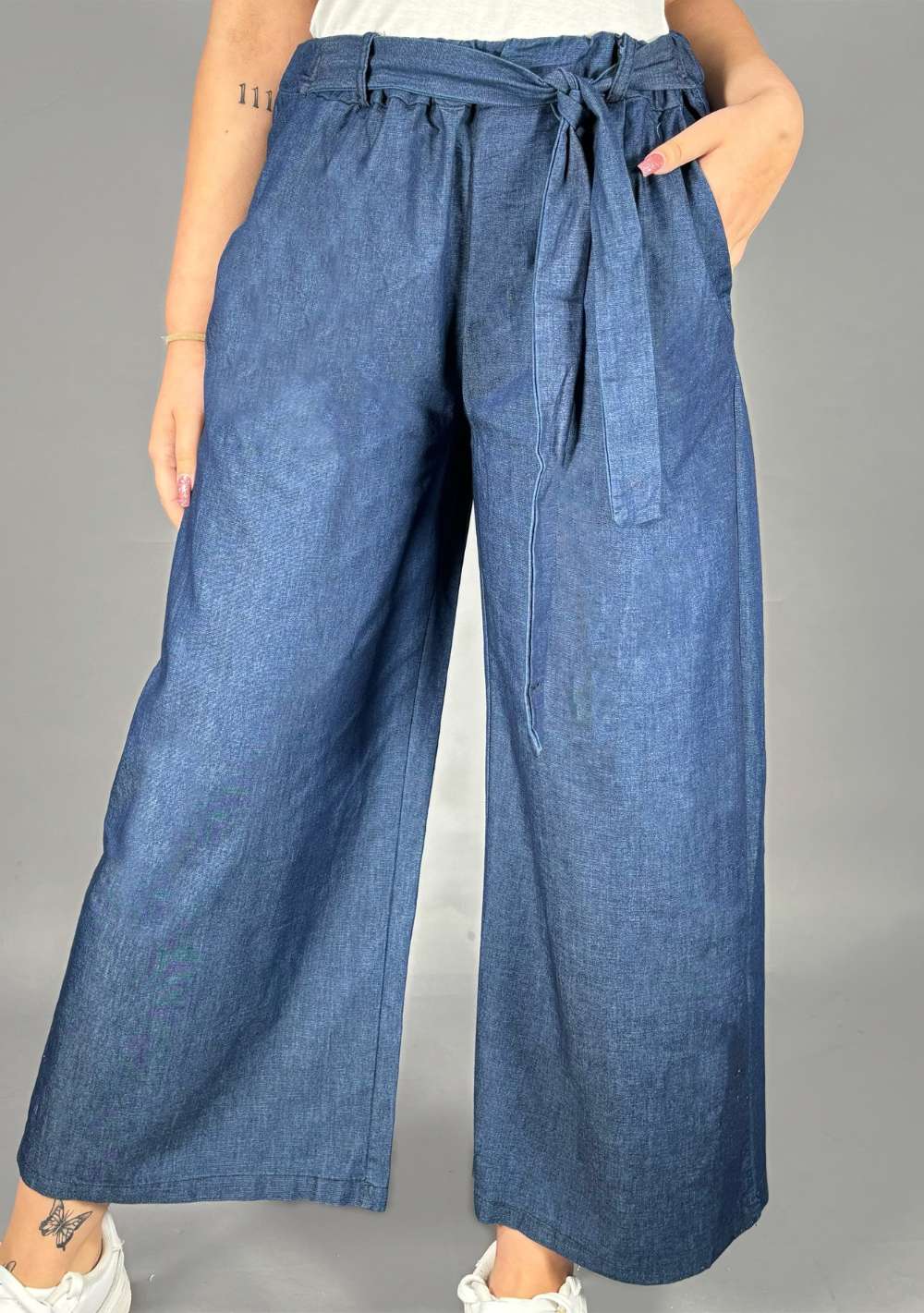 Pantalone Gaucho Chambray