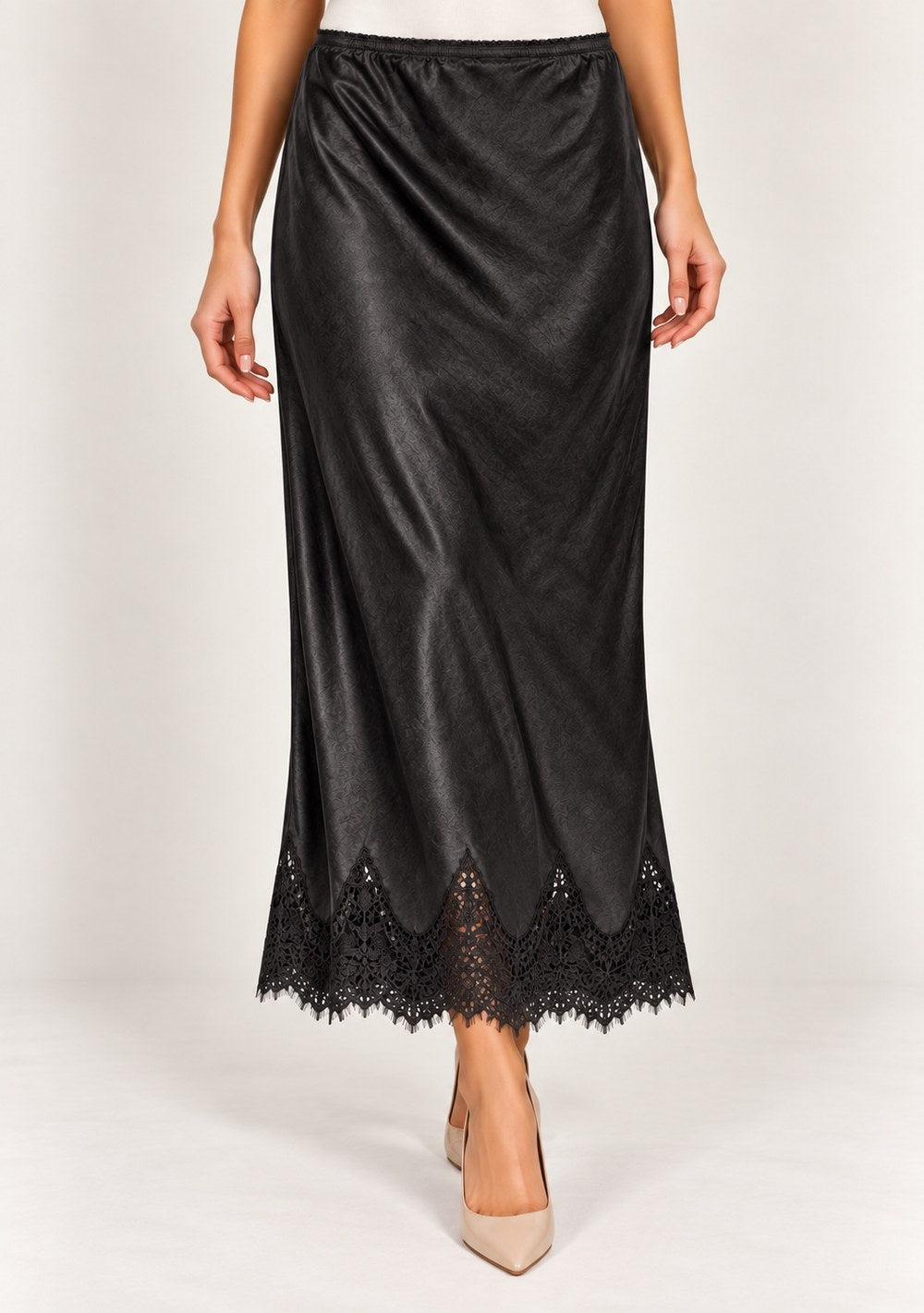 Gonna con Merletto da donna in colore nero