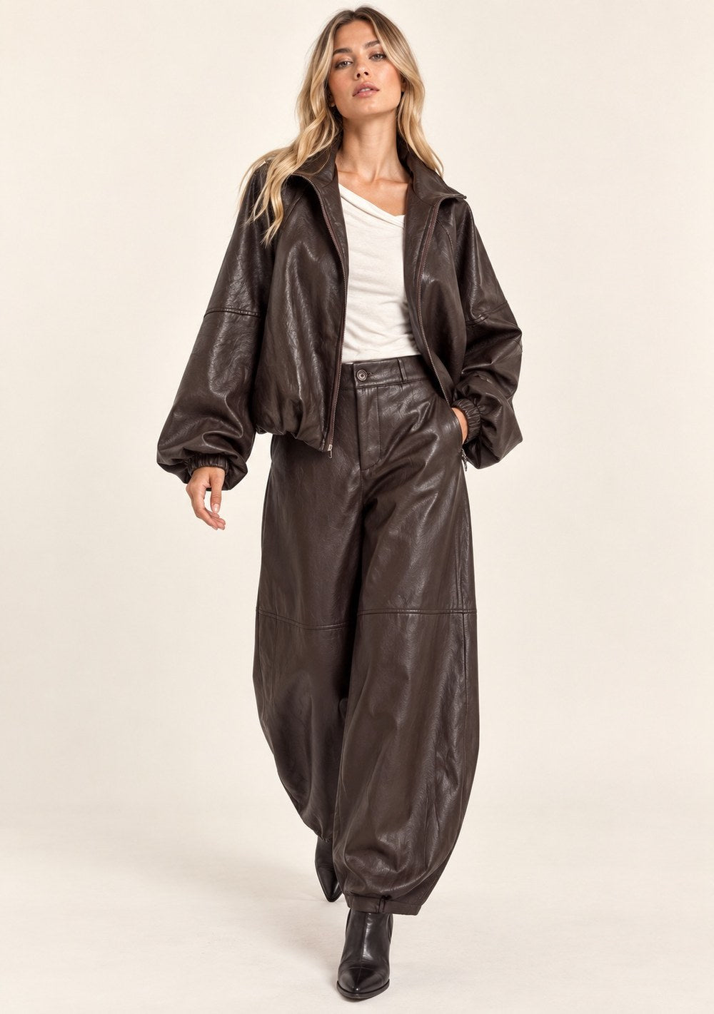 Pantaloni in Ecopelle