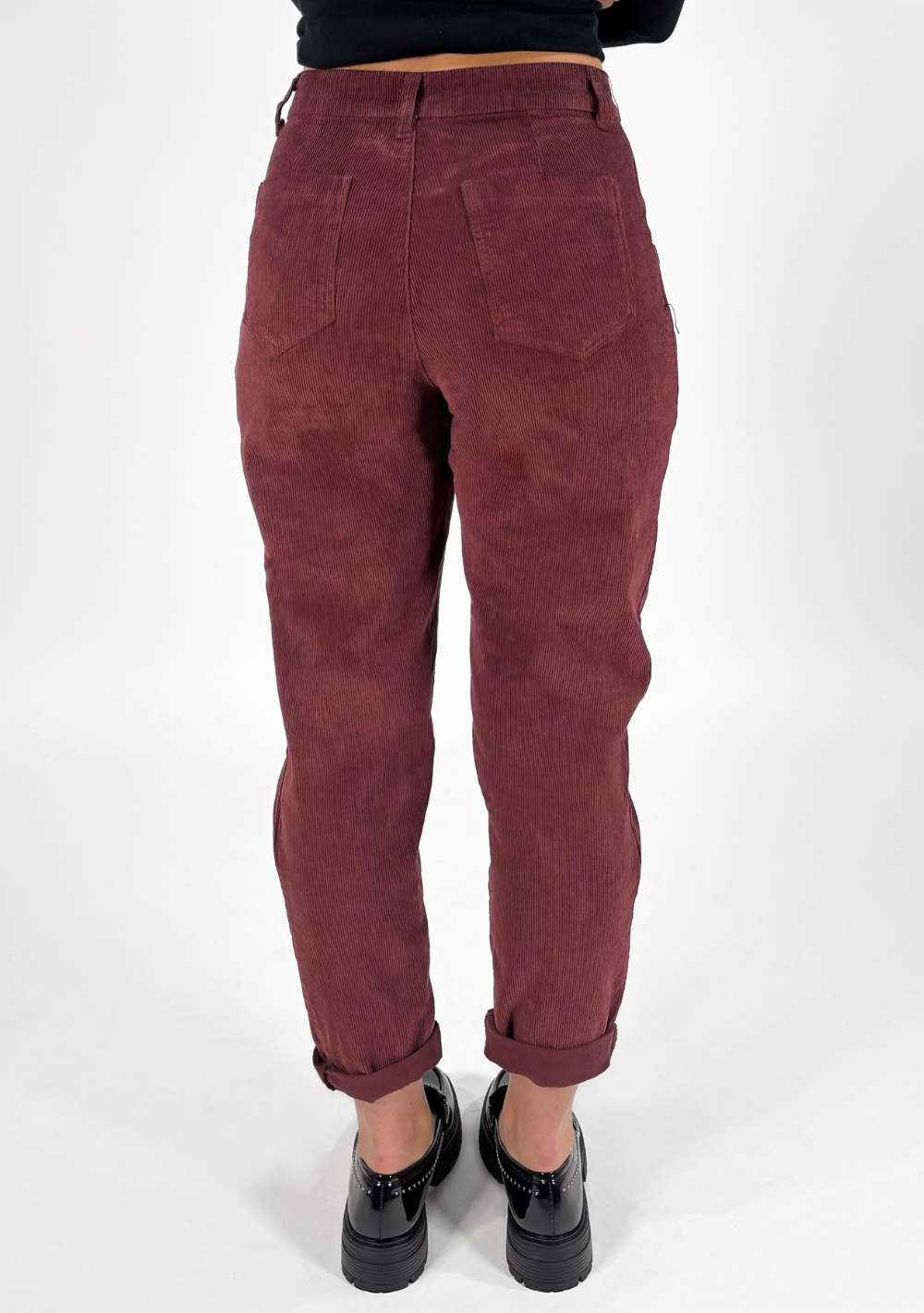 Pantaloni con Pinces in Velluto