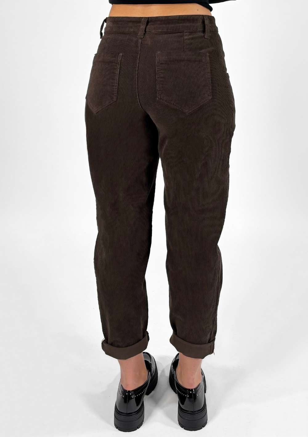 Pantaloni con Pinces in Velluto