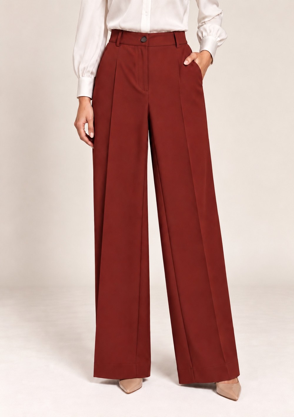 Tailleur SARTORIALE da donna in colore coccio, vista alternativa 2