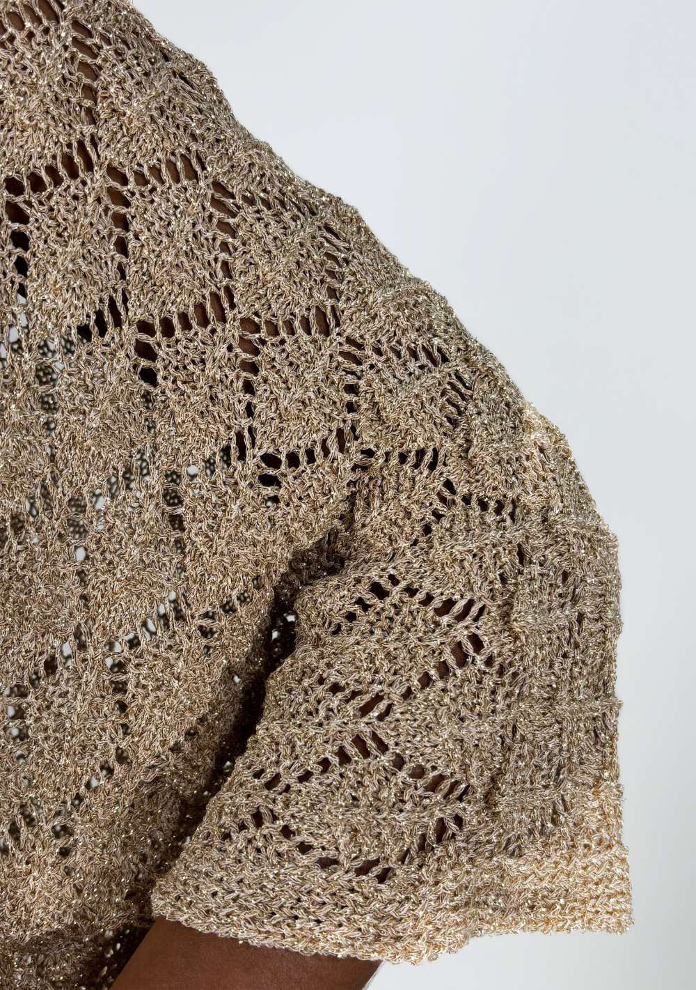 Cardigan Traforato Lurex
