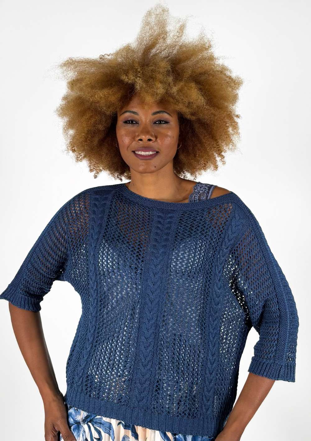 Maglia Traforata con Trecce