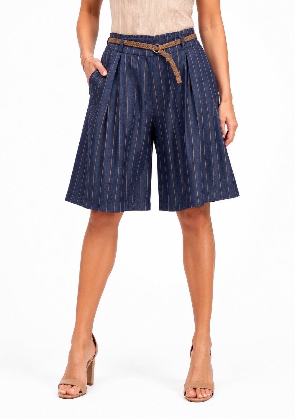 Bermuda Gessato Chambray
