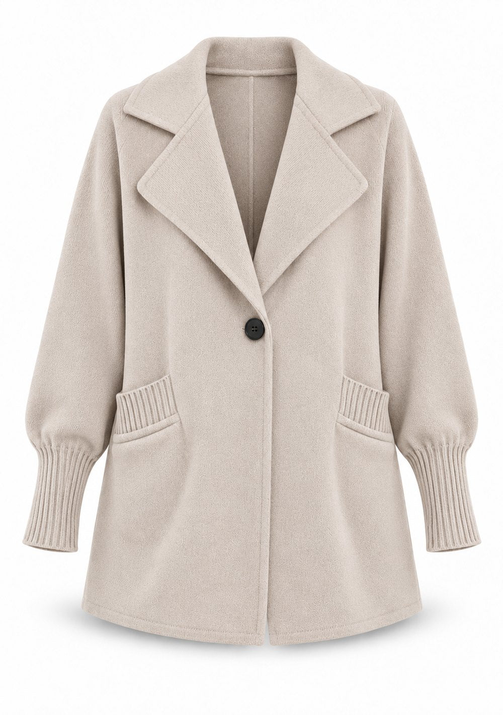 Cardigan 1 Bottone Tasche da donna in colore beige, vista alternativa 4